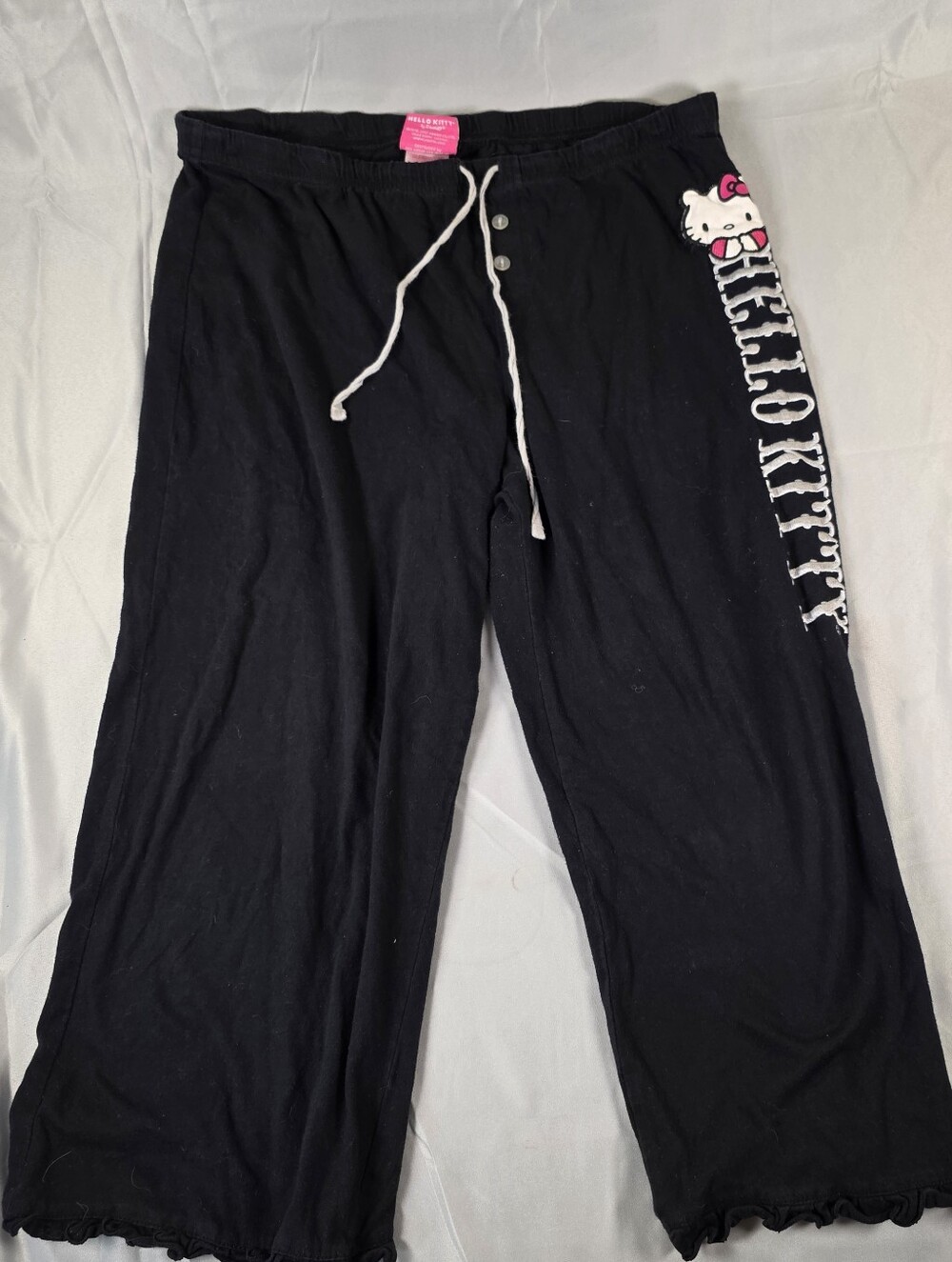 Hello Kitty Black Girls' Lounge Joggers with Side Graphic